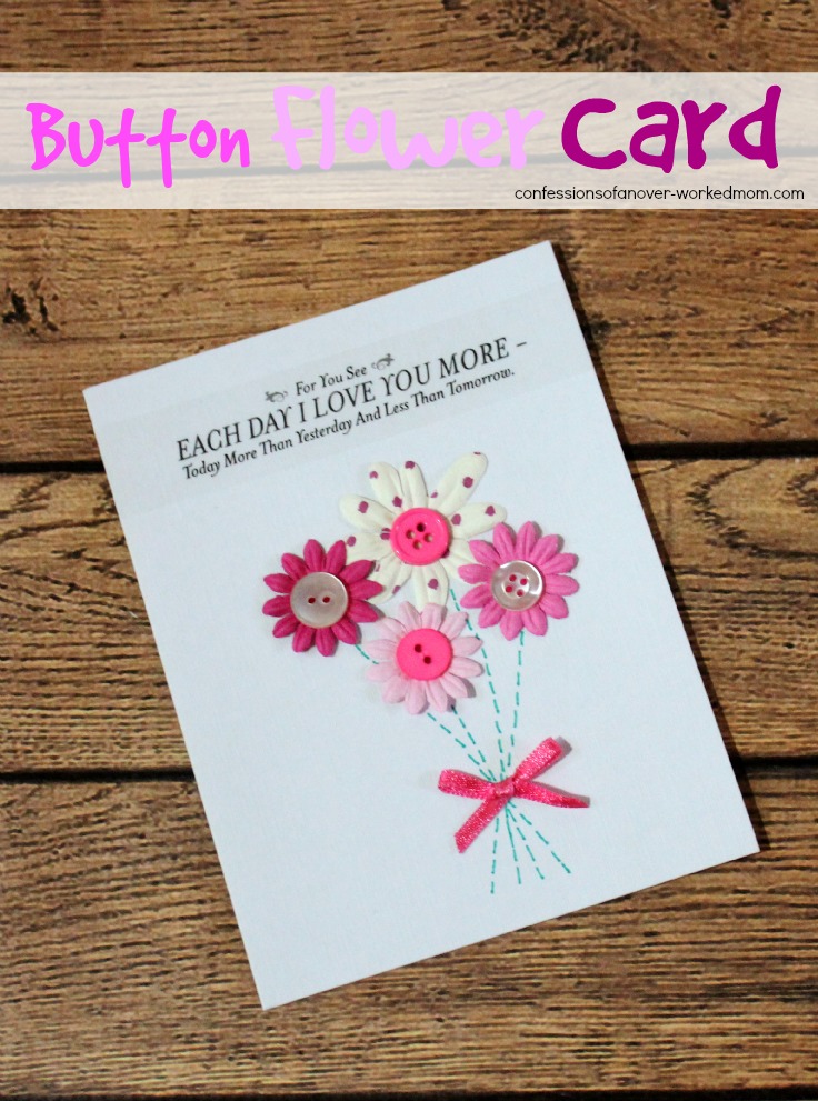 Button Crafts – Flower Card
