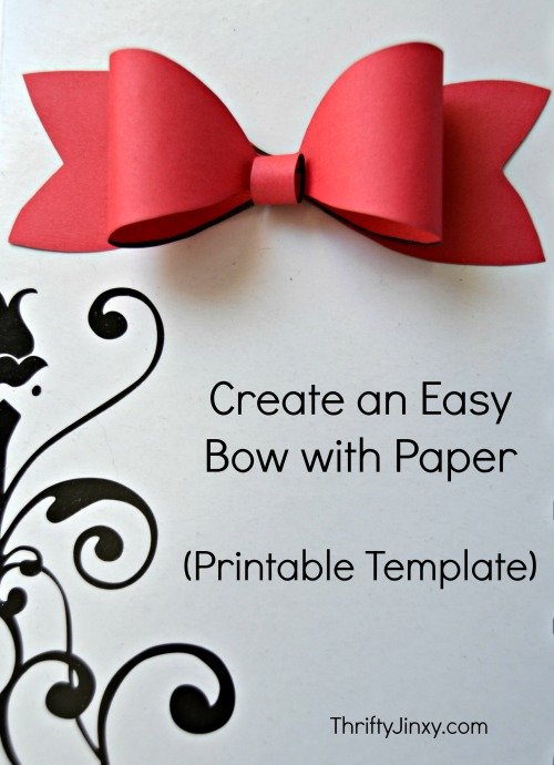 Printable Paper Bow Template