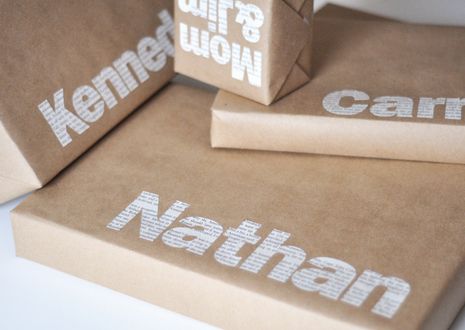 Typographic Gift Wrap
