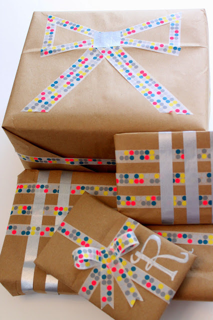 Washi Tape Gift Wrap