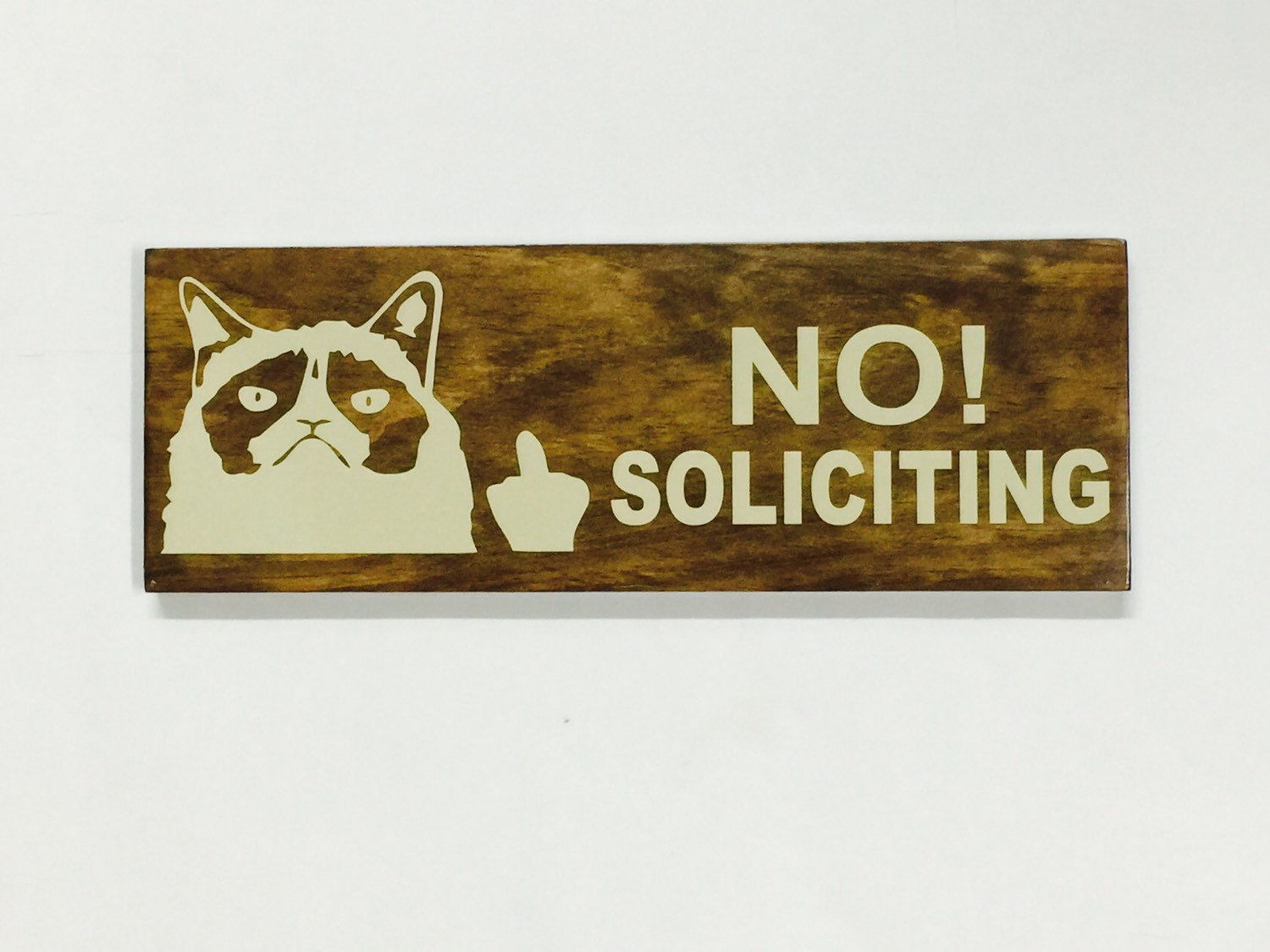 Funny No Soliciting Sign Grumpy Cat
